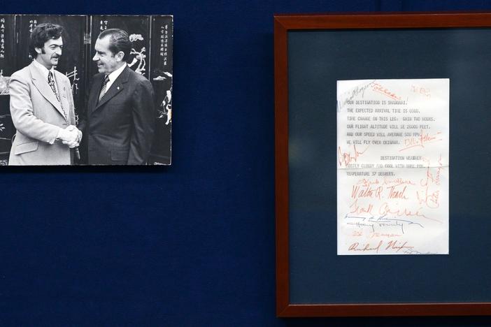 Appraisal: 1972 Nixon Presidential China Trip Autographs, from Indianapolis Hour 1.
