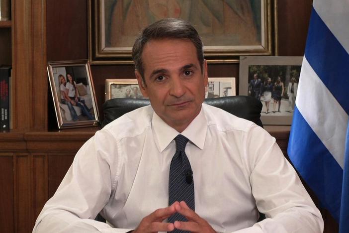 Greek Prime Minister Kyriakos Mitsotakis discusses the refugee situation in Greece.