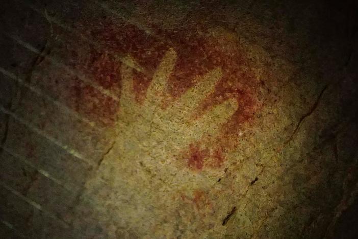 Cave paintings in Castillo Spain represent some of the first paintings made by humans.