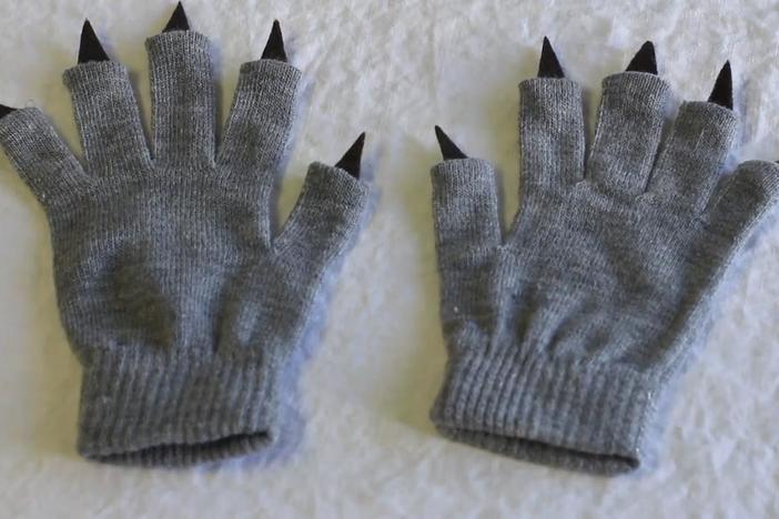 Make these easy, no-sew monster claws in just two steps.