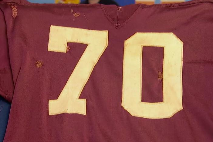 Appraisal: 1963 Sam Huff Redskin Home Jersey, from Junk in the Trunk 4, Part 2.