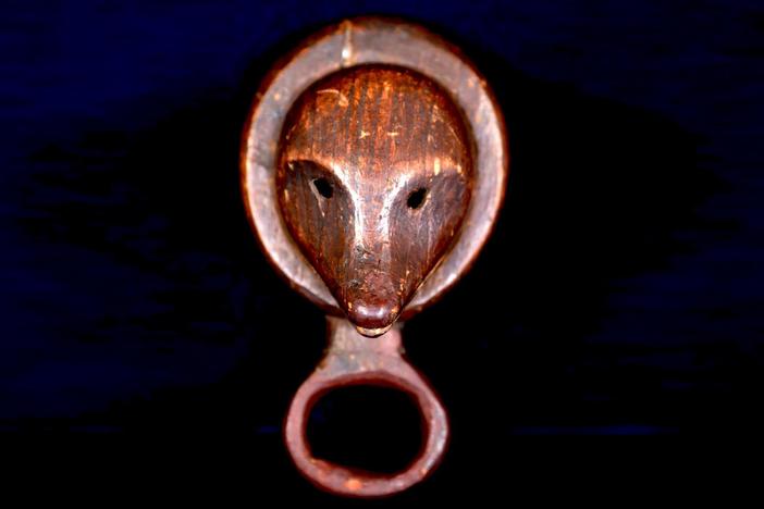 Appraisal: Eskimo Finger-Mask Snuff Container, ca. 1850, from Detroit Hour 1.