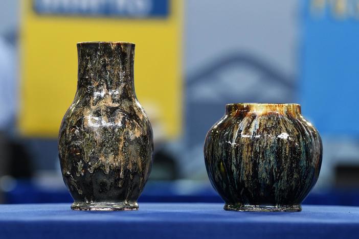 Appraisal: Hugh Robertson Dedham Vases, ca. 1902, from Tucson Hr 3.