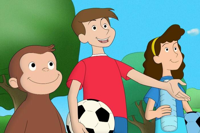 George, Steve, and Betsy create a new game./ George gets a special delivery... a piano!