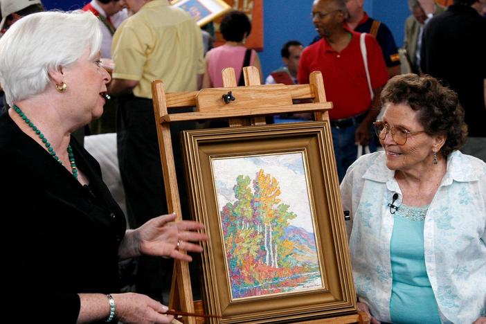 Kathleen Harwood appraises a 1927 Birger Sandzen Painting.