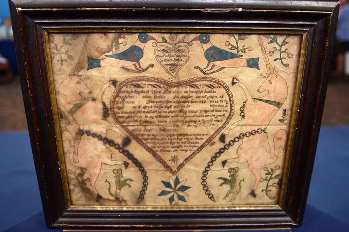 Appraisal: 1793 Christian Mertel Pennsylvania German Fraktur, from Palm Springs Hour 3.