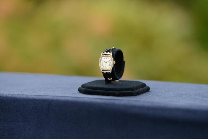 Appraisal: Cartier "Tortue" Platinum & Diamond Watch, ca. 1920