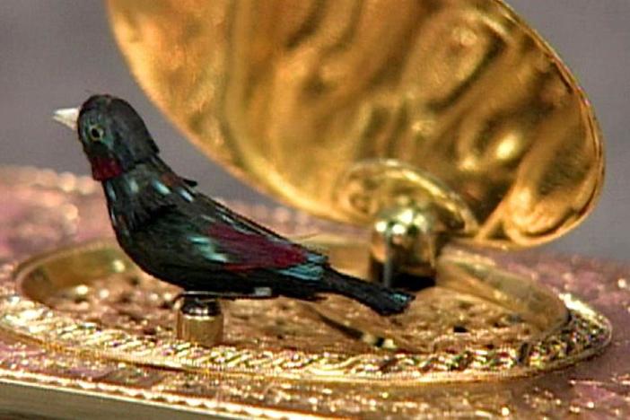 Appraisal: Gold & Enamel Singing Bird Box, from Vintage Pittsburgh