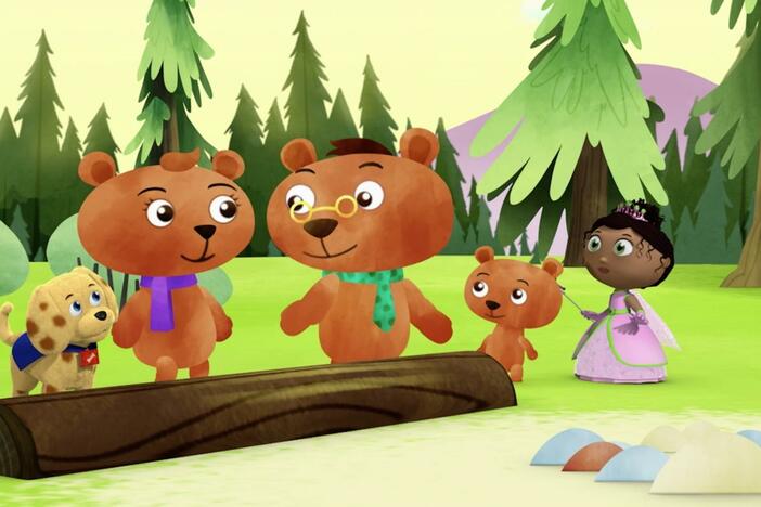 Whyatt and Pig want to play camp out, but they can't agree on where to put their tent.