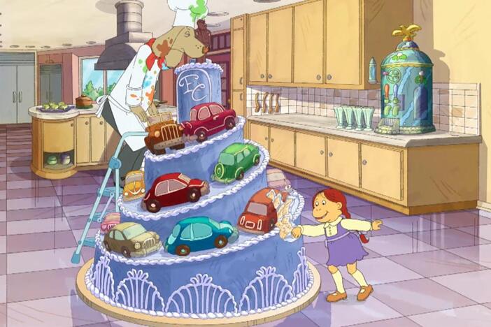 Muffy talks with Bailey about what she should get Mr. Crosswire for Father's Day.