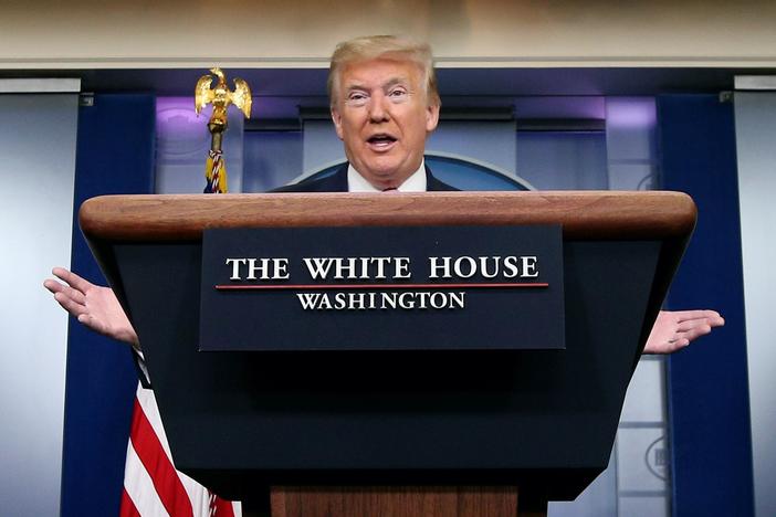 At White House briefing, Trump 'defensive' over administration's pandemic response