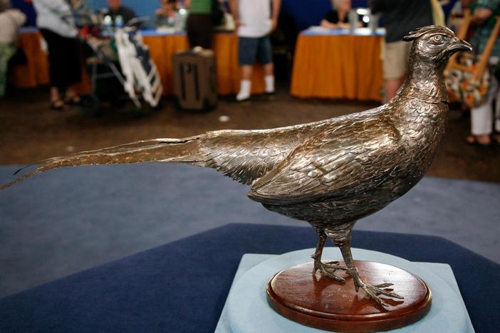 Appraisal: Silver Pheasant Table Ornament, ca. 1900