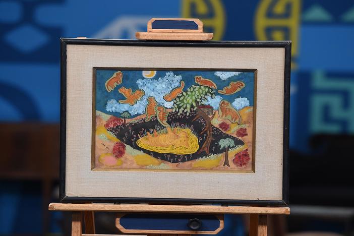 Appraisal: 1947 Clifford Odets "Death of the House Cat" Casein Painting, in Orlando Hour 1