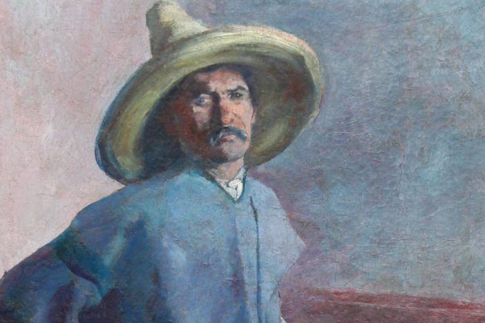 Appraisal: 1904 Diego Rivera "El Albañil" Oil Painting, in Celebrating Latino Heritage.