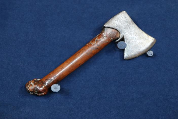 Appraisal: 17th-Century Axe with Fruitwood Handle , from Omaha Hr 3.