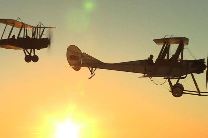 How did fighter planes evolve from rickety biplanes to deadly machines during WWI?