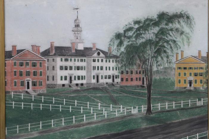 Appraisal: 19th-Century Folk Art Pastel of Dartmouth College, from Omaha Hr 2.