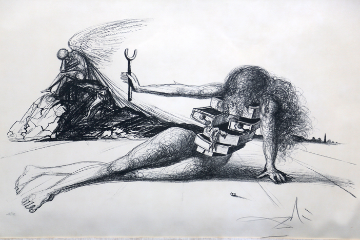 Appraisal: 1965 Salvador Dali "Drawers of Memory" Lithograph from Portland, Hour 2.
