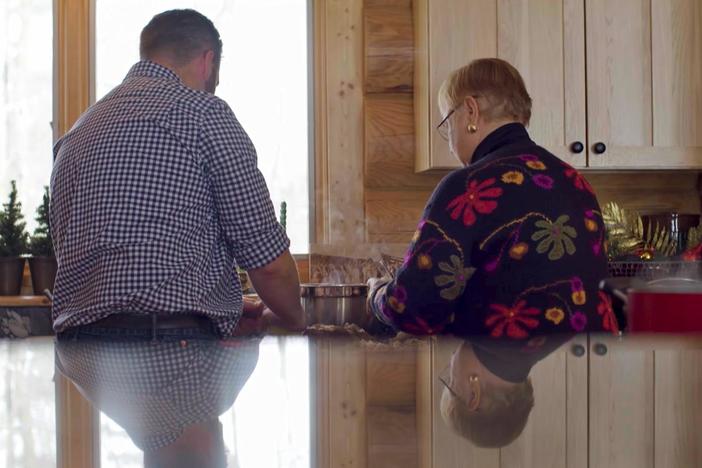In Minnesota, Lidia makes Lefse and Salted Eelpout Cakes with Chef Maxwell Mraz.