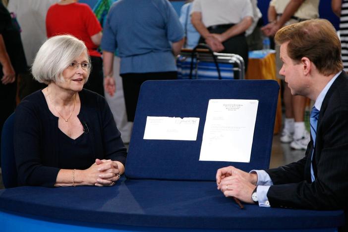 In Naughty or Nice, Francis Wahlgren appraises a signed letter from Gerald R. Ford.