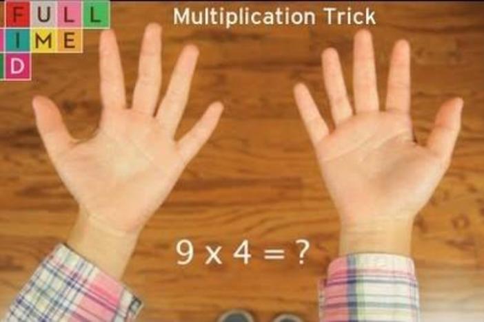 Learn your nine times tables in just a few minutes with Mya, the Full-Time Kid!