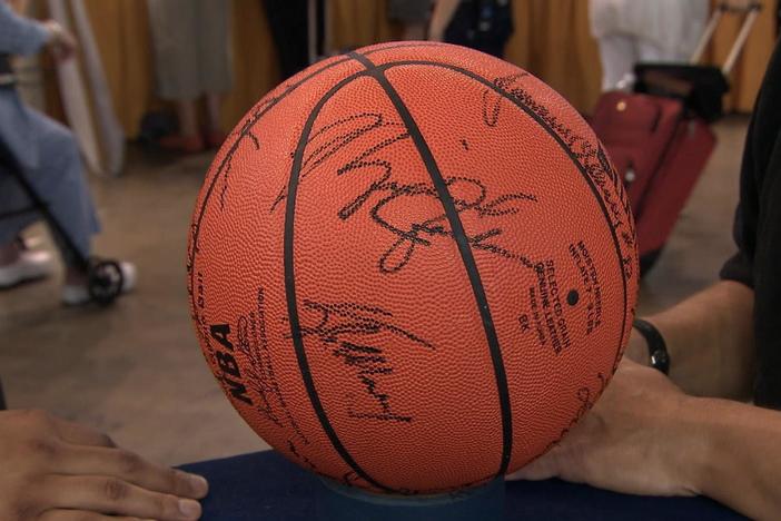 Appraisal: 1984 Bulls Team-Signed Basketball, from Chicago, Hour 1.