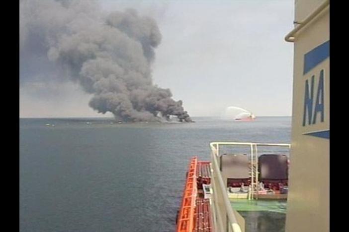 From April 22, about 11 am, after the rig sunk.
