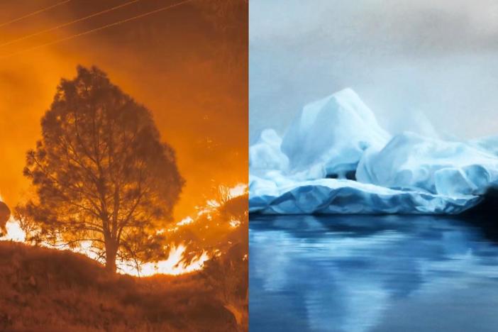 Artists harness the power of fire and ice to shape attitudes on climate change