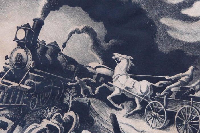 Appraisal: 1944 Thomas Hart Benton Lithograph, from Corpus Christi Hour 3.