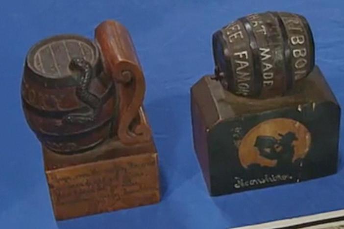 Appraisal: Folk Art Keg Carvings, ca. 1920