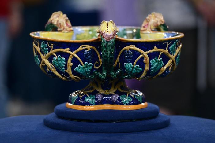 Appraisal: Fantechi Maiolica Trefoil Bowl, ca. 1930, from Indianapolis Hour 2.