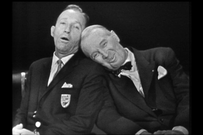 Legends Bing Crosby and Frenchman Maurice Chevalier sing "I'm Glad I'm Not Young Anymore."