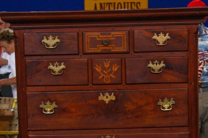 Appraisal: Chippendale Walnut Tall Chest, ca. 1790