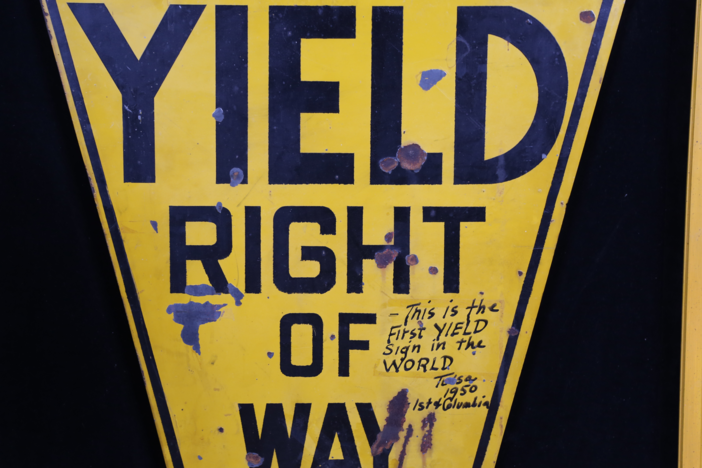 Appraisal: 1950 First "Yield" Sign with Documentation
