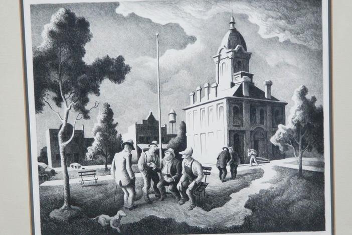Appraisal: T. H. Benton County Politics Lithograph, ca. 1973