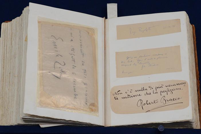Appraisal: Italian Hotel Proprietor's Autograph Book, from Santa Clara, Hour 1.
