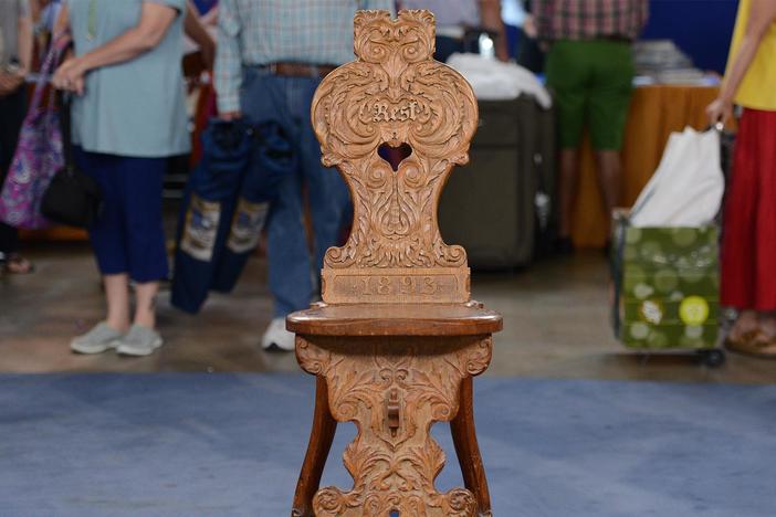 Appraisal: 1893 Fred Ege Carved Oak Chair, from Albuquerque, Hour 2.