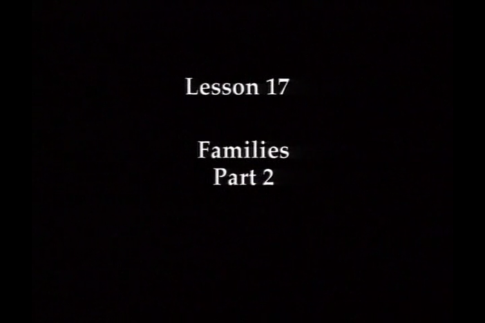 JPN I, Lesson 17. The topic covered is identification of family members by name.