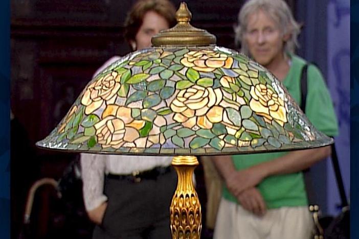 Appraisal: Louis Comfort Tiffany Lamp with "Rose Helmut" Shade, ca. 1905, from Vintage Tam