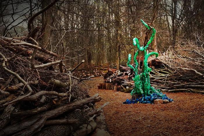 David Bacharach creates "The Mounds," a land art installation confronting climate change.