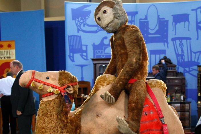 Appraisal: Large Steiff Camel & Monkey, ca. 1908, from Spokane Hour 1.