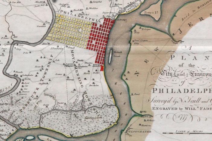 Appraisal: 1777 Scull and Heap Philadelphia Map, from Pittsburgh Hour 3