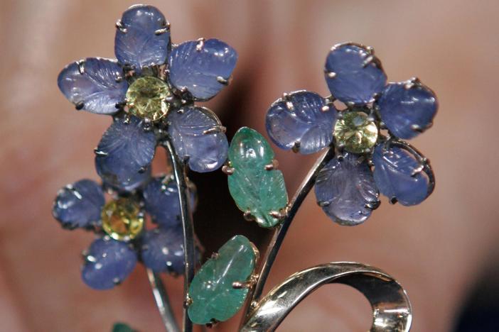 Appraisal: Retro Flower Brooch, ca. 1940