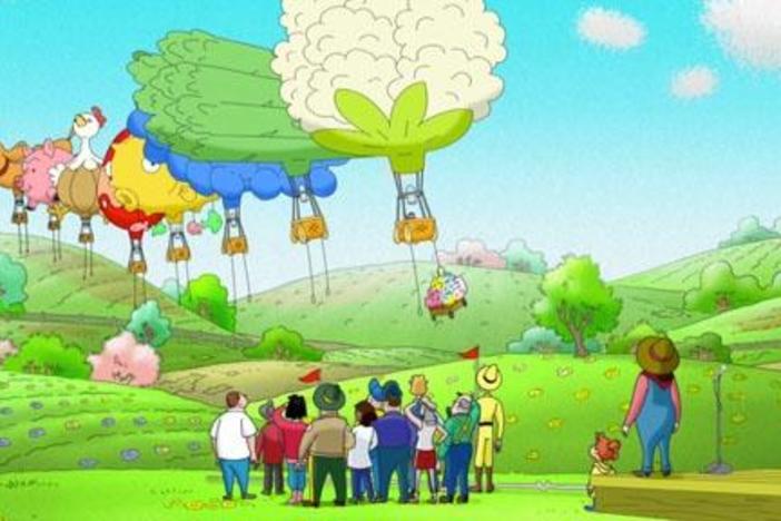 George tackles an unruly group of hot air balloons.