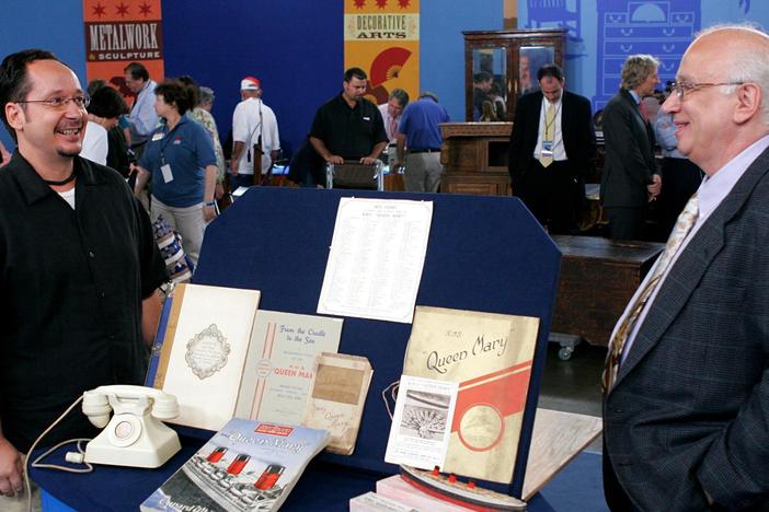 Rudy Franchi appraises memorabilia from luxury ocean-liner, the Queen Mary.