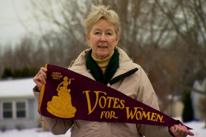 Elyse Luray tracks this pennant to a pivotal place and time for women's voting rights.