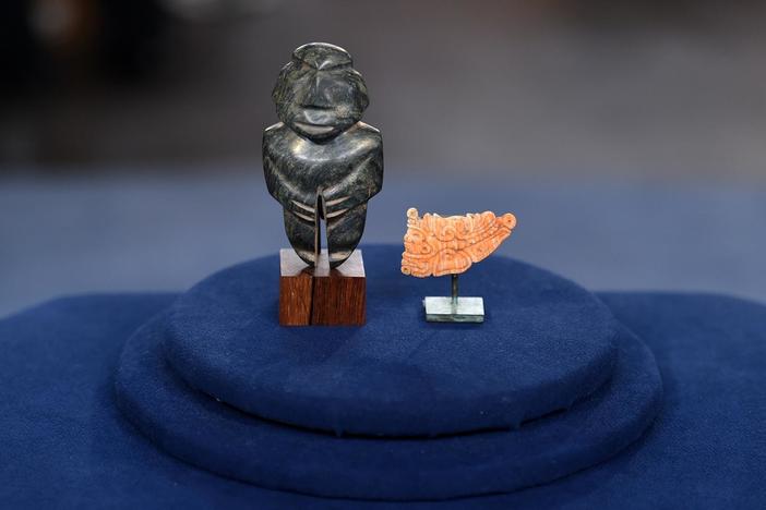 Appraisal: Mezcala Figure & Mayan Pendant, from New York City, Hour 2.