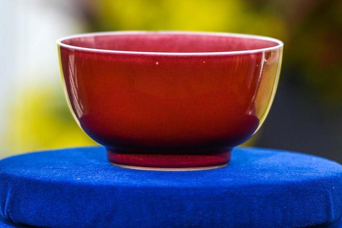 Appraisal: Chinese Kangxi Period Copper-red Porcelain Bowl