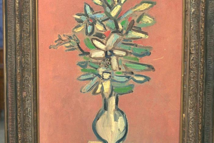 Appraisal: René Portocarrero Painting, ca. 1958, from Vintage Miami.