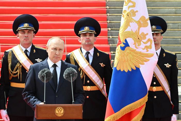 Russia drops charges against mercenary group as Putin attempts to project order